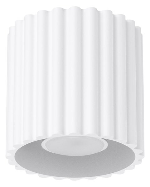 Stropné svietidlo Aura, 1x biele hliníkové tienidlo, (10 cm)