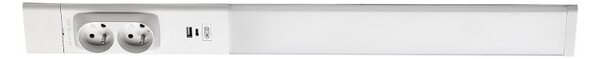RABALUX 78042 Bilal E svietidlo pod kuchynskú linku so zásuvkou š600mm LED 18W/1750lm 4000K matná biela