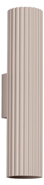 Nástenné svietidlo Karbon, 1x tmavobéžové hliníkové tienidlo, (30 cm)