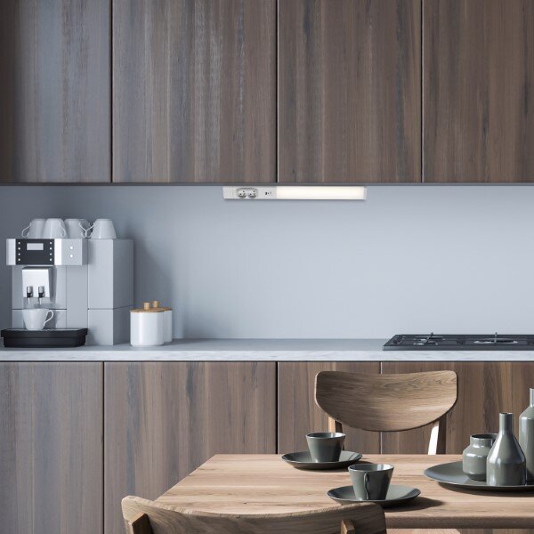 RABALUX 78042 Bilal E svietidlo pod kuchynskú linku so zásuvkou š600mm LED 18W/1750lm 4000K matná biela