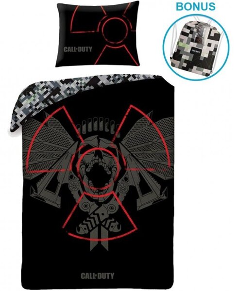 Bavlnené posteľné obliečky Call of Duty - motív Nuclear - 100% bavlna - 70 x 90 cm + 140 x 200 cm