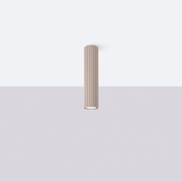 Stropné svietidlo Karbon, 1x tmavobéžové hliníkové tienidlo, (30 cm)
