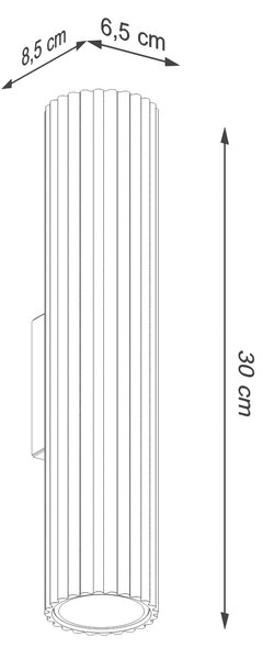 Nástenné svietidlo Karbon, 1x tmavobéžové hliníkové tienidlo, (30 cm)