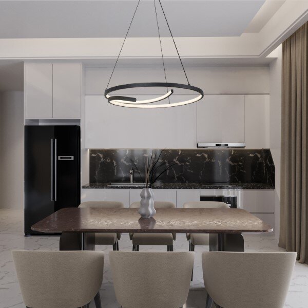 RABALUX 72367 Niloo závesné svietidlo D550mm LED 40W/2080lm 4000K čierna, biela
