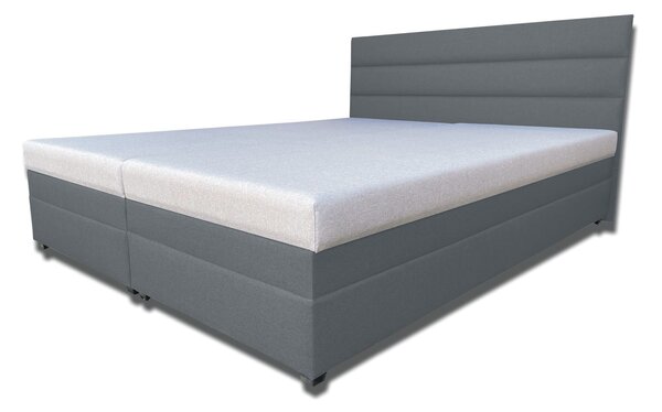 Manželská posteľ 160 cm Rebeka (s penovými matracmi) (tmavosivá). Vlastná spoľahlivá doprava až k Vám domov. 1030950