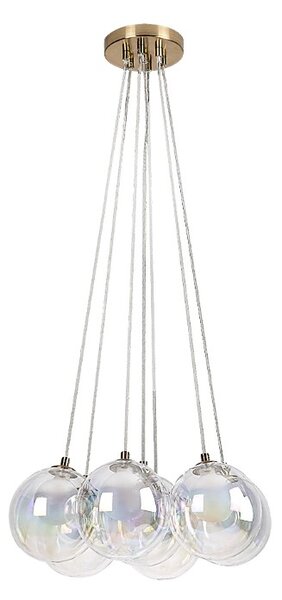 RABALUX 72304 Rosehip závesné svietidlo D450mm 7xG9 champagne, viacfarebná