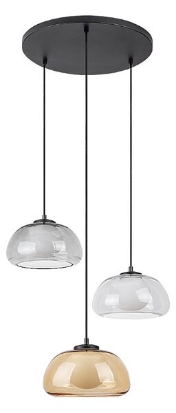RABALUX 72276 Elowen závesné svietidlo D400mm 3xG9 čierna, viacfarebná