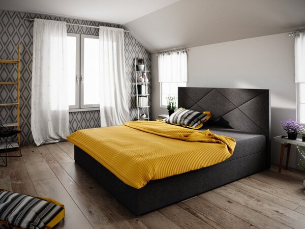 Moderná posteľ s úložným priestorom 140x200 STIG 4 - antracit