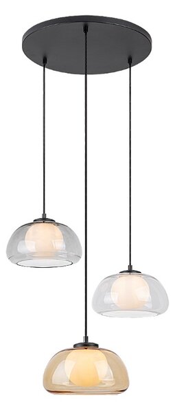 RABALUX 72276 Elowen závesné svietidlo D400mm 3xG9 čierna, viacfarebná