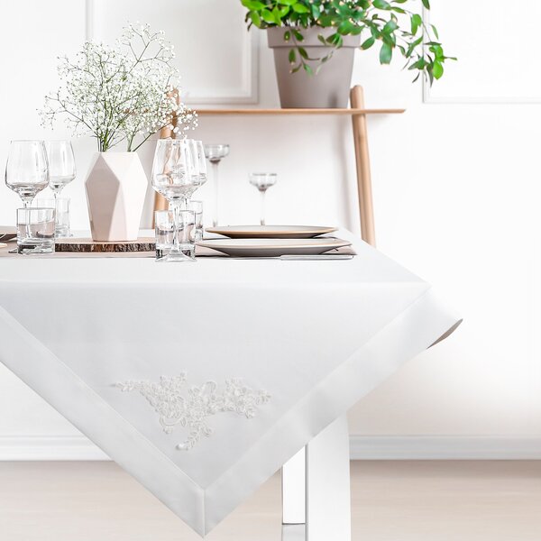 OBRUS TULIA 85X85 CM BIELA