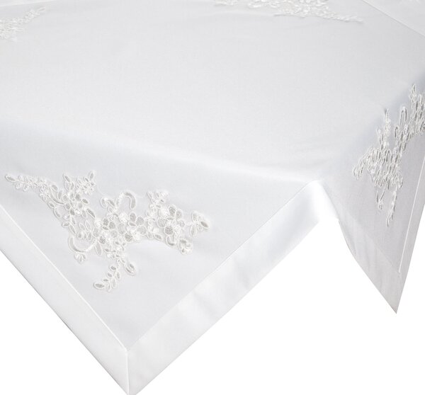 OBRUS TULIA 85X85 CM BIELA