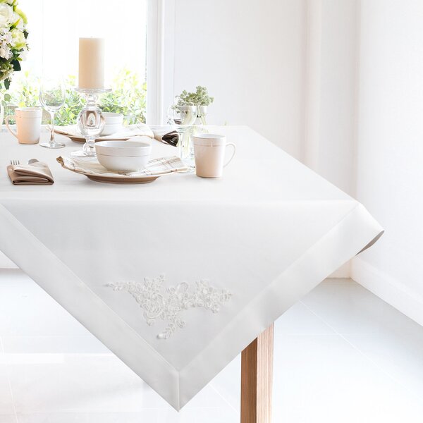 OBRUS TULIA 85X85 CM BIELA