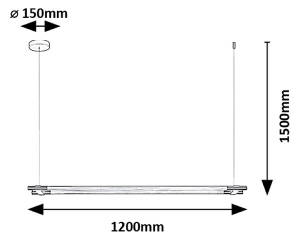 RABALUX 72169 Nivaro závesné svietidlo LED 28W/3050lm 3000K čierna, biela