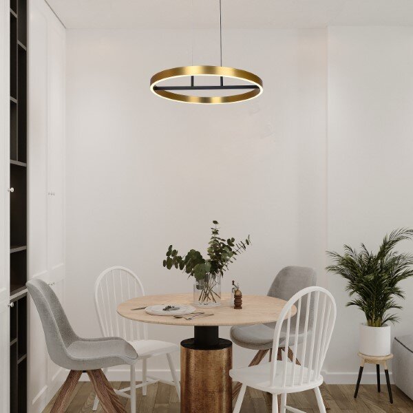 RABALUX 72221 Thric závesné svietidlo D600mm LED 42W/3500lm 3000K čierna, zlatá, biela