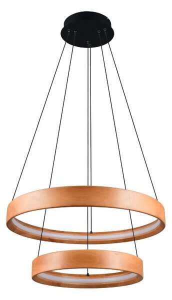 TRIO 355039130 LYNWOOD závesné svietidlo D600mm SMD LED 37W/4300lm 3000K drevo, switchdimmer