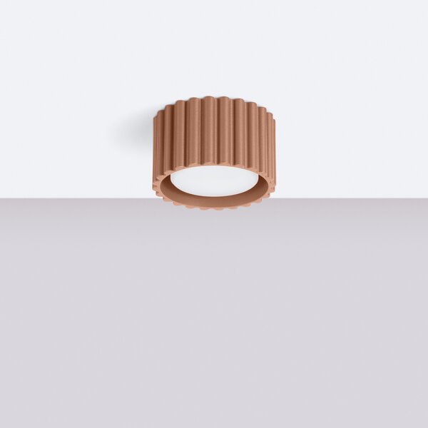 Stropné svietidlo Aura, 1x hnedé hliníkové tienidlo, (6 cm)
