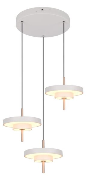 TRIO 340230376 KEATON závesné svietidlo D450mm SMD LED 3x10W/1200lm 2300+3000+4000K svetlošedá, switchdimmer