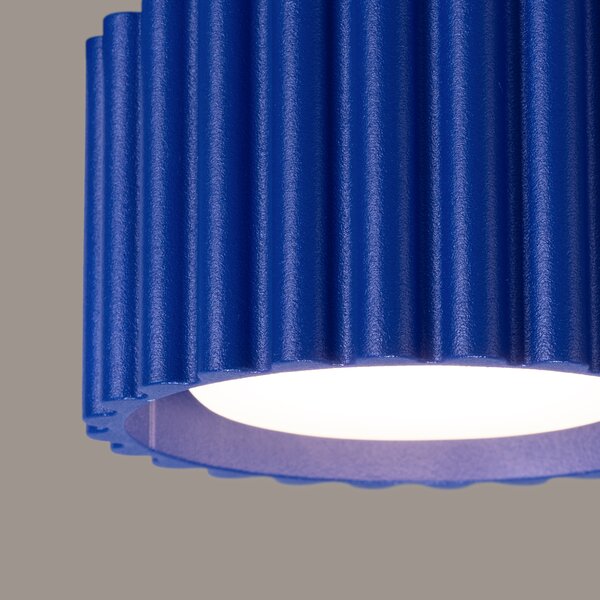 Stropné svietidlo Aura, 1x modré hliníkové tienidlo, (6 cm)