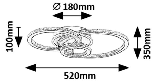 RABALUX 71392 Maziar stropné svietidlo LED 40W/3700lm 3000-6500K čierna, biela, stmievateľné, diaľkový ovládač