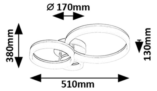 RABALUX 71387 Amilia stropné svietidlo LED 24W/2650lm 3000+4000+6500K chrómová, biela