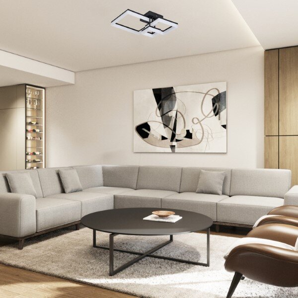 RABALUX 71386 Amilia stropné svietidlo LED 22W/2070lm 3000+4000+6500K čierna, biela