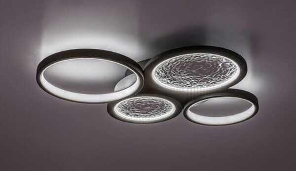 RABALUX 71378 Aranis stropné svietidlo LED 40W/2300lm 3000-6500K čierna, biela, stmievateľné, diaľkový ovládač