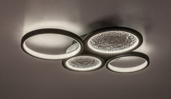 RABALUX 71378 Aranis stropné svietidlo LED 40W/2300lm 3000-6500K čierna, biela, stmievateľné, diaľkový ovládač