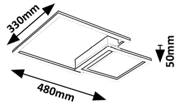 RABALUX 71376 Heleth stropné svietidlo LED 24W/1530lm 3000K čierna, biela