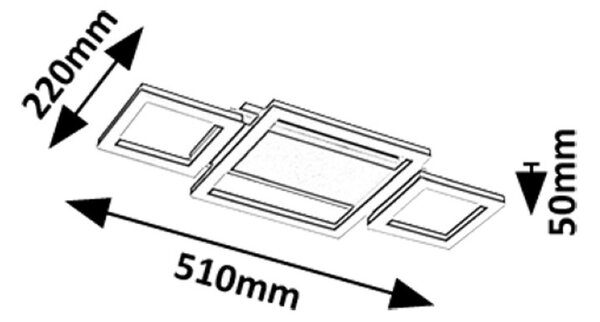 RABALUX 71374 Donya stropné svietidlo LED 24W/1500lm 4000K čierna, biela