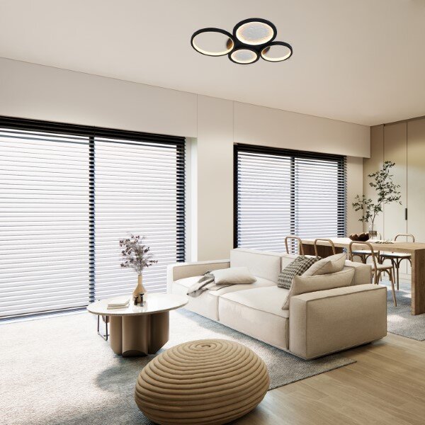 RABALUX 71378 Aranis stropné svietidlo LED 40W/2300lm 3000-6500K čierna, biela, stmievateľné, diaľkový ovládač