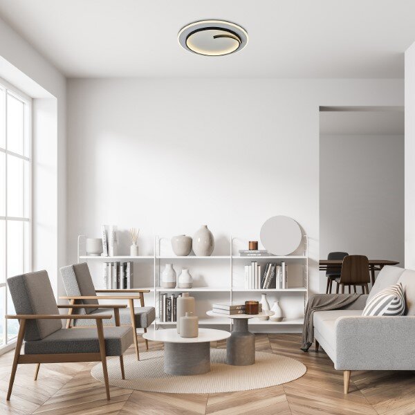 RABALUX 71366 Niloo stropné svietidlo D480mm LED 40W/2600lm 4000K čierna, biela