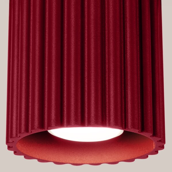 Stropné svietidlo Aura, 1x bordové hliníkové tienidlo, (10 cm)