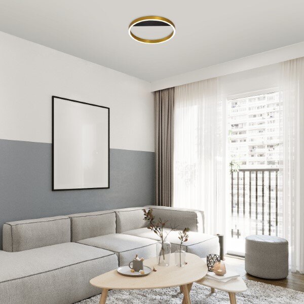 RABALUX 71309 Thric stropné svietidlo D400mm LED 20W/1250lm 3000K čierna, zlatá, biela