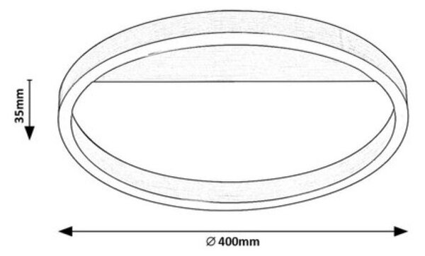 RABALUX 71311 Thrac stropné svietidlo D400mm LED 20W/1350lm 4000K kartáčovaný hliník, biela