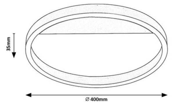 RABALUX 71309 Thric stropné svietidlo D400mm LED 20W/1250lm 3000K čierna, zlatá, biela
