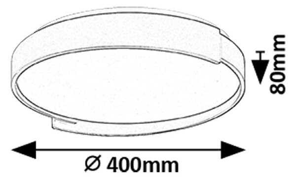 RABALUX 71305 Laleh stropné svietidlo D400mm LED 24W/1500lm 3000-6500K čierna, biela, stmievateľné, diaľkový ovládač
