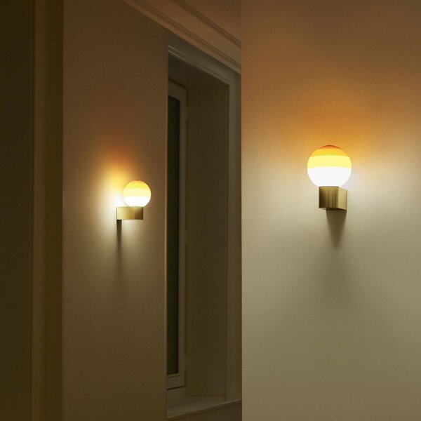 MARSET LED nástenné svetlo Dipping Light A1, oranžová/zlatá, Mosadz / zlato, Obývacia izba / jedáleň, kov, Dizajn, Nástenné svietidlo