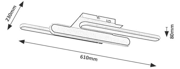 RABALUX 71051 Sindri stropné svietidlo LED 18W/950lm 3000+4000K čierna, biela