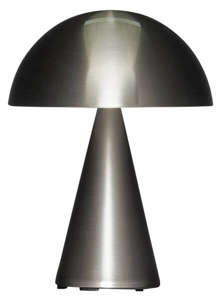 Hübsch HÜBSCH stolová LED lampa Mush, nikl, IP44, stmievateľné, Hliník / sivá / zinok, Obývacia izba / jedáleň, kov, Dizajn, Stojacie svietidlo