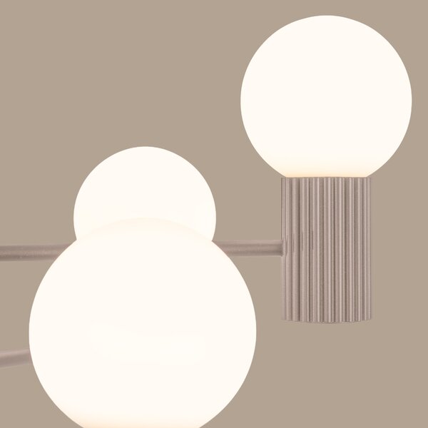 Luster Halo, 6x biele sklenené tienidlo, tp