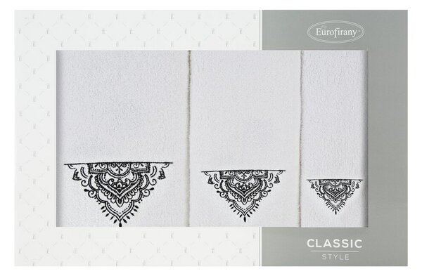 FROTÉ UTERÁK LAURA SADA 1KS 30X50 CM, 1KS 50X90 CM, 1KS 70X140 CM BIELA