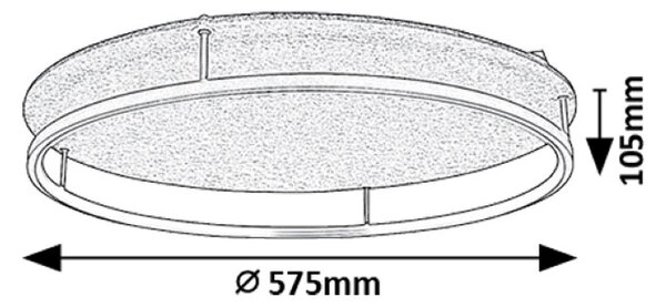 RABALUX 71033 Farenzo stropné svietidlo D575mm LED 40W/2000lm 3000+4000K čierna, šedá