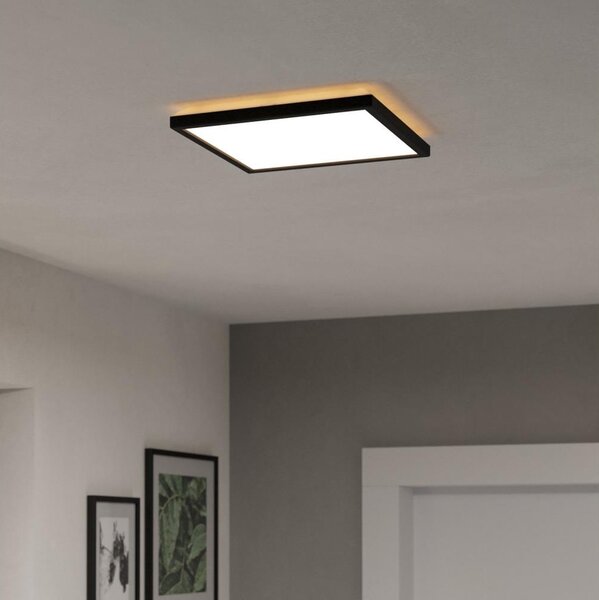 Eglo 901466-LED RGBW St. kúpeľ. svietidlo ROVITO-Z 13,4W/230V 29x29cm IP44 čierna