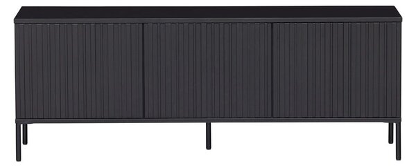 Čierny TV stolík z borovicového dreva 150x56x44 cm Gravure – WOOOD