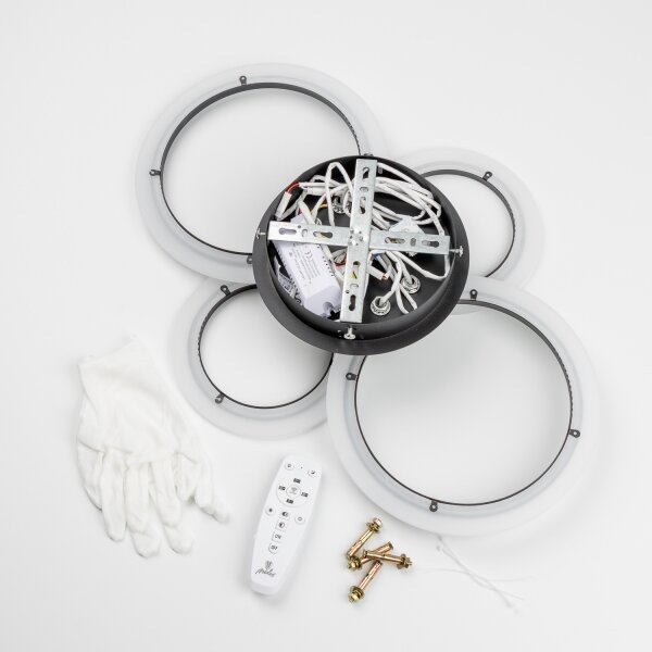 Brilagi - LED Stmievateľný prisadený luster ORBITS LED/50W/230V 3000-6500K antracit + DO