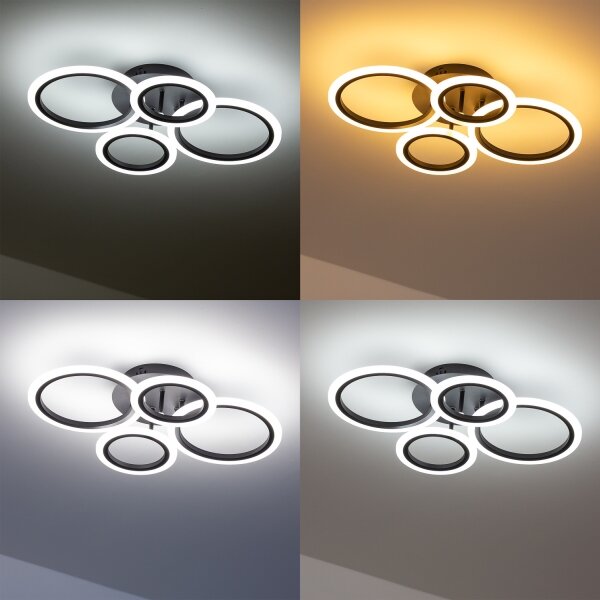 Brilagi - LED Stmievateľný prisadený luster ORBITS LED/50W/230V 3000-6500K antracit + DO