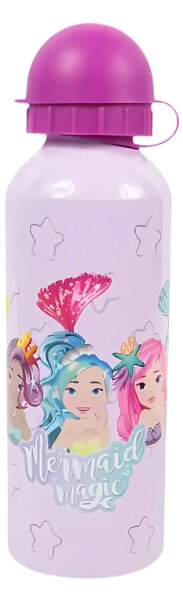Detská kovová fľaša MERMAID MAGIC 500 ml fialová