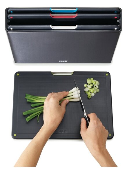 Dosky v súprave 4 ks so stojanom 7x35.5 cm Folio – Joseph Joseph