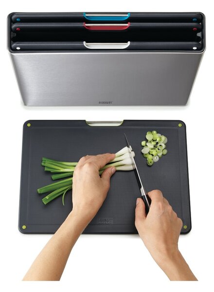 Dosky v súprave 4 ks so stojanom 7x35.5 cm Folio – Joseph Joseph