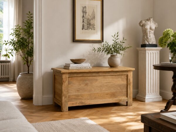 Truhlica 90x45x45 Hina z mangového dreva
